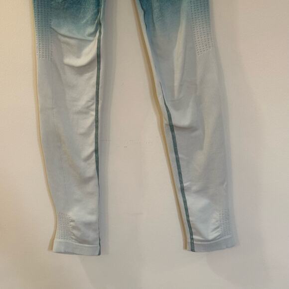 Gymshark Ombre Seamless Leggings size M Teal/Ice Blue - Picture 3 of 7